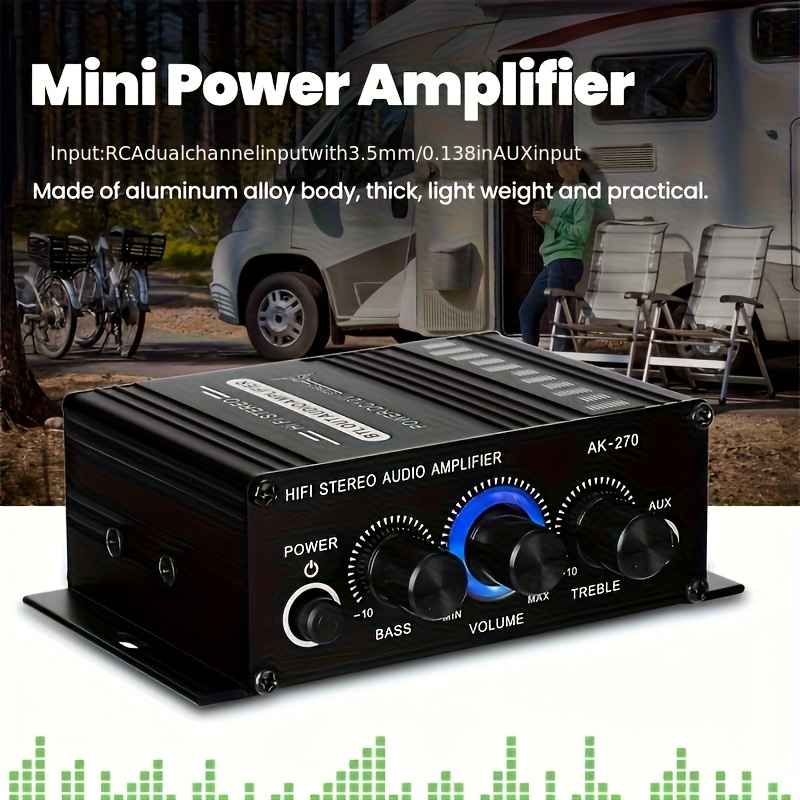Audio Home Cinema - Amplificador de audio estéreo AK-270 HIFI,
