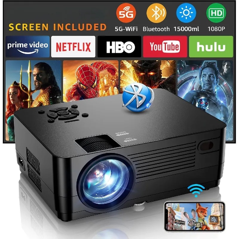 Home Cinema Tv - Proyector de Películas 5G WiFi Bluetooth