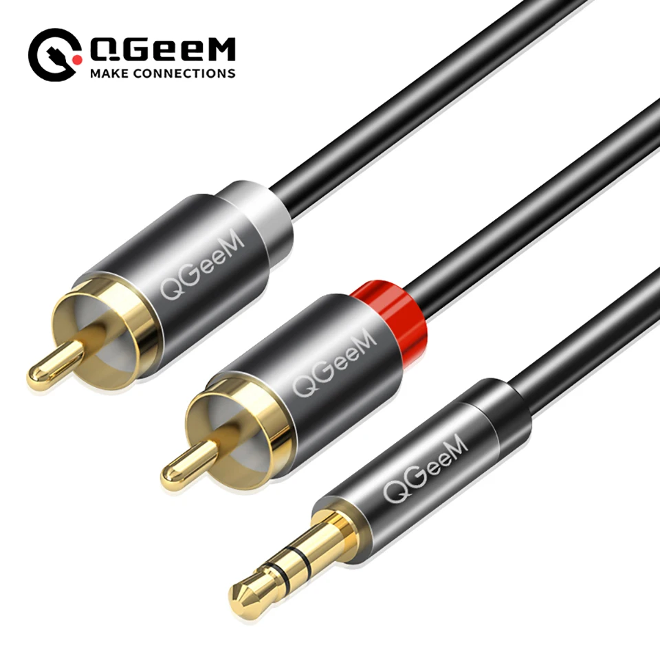 Cable RCA QGeeM 2RCA a 3.5mm,  - Home Cinema Tv reseña y precio
