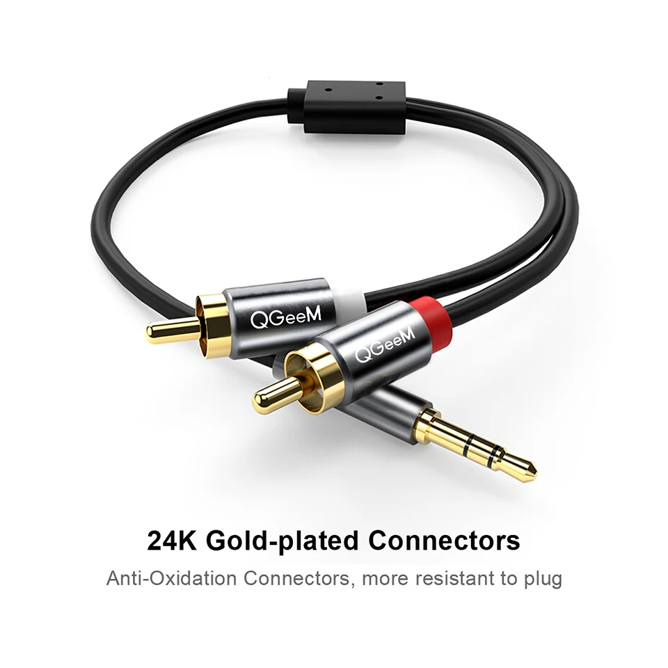 Cable RCA QGeeM 2RCA a 3.5mm,  - Home Cinema Tv reseña y precio