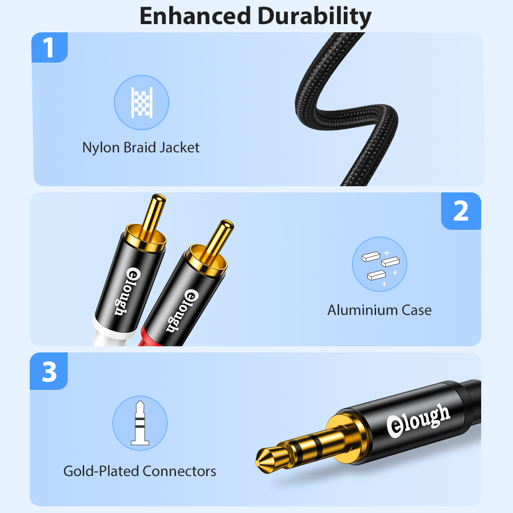 Elough-Cable RCA AUX para alta - Home Cinema Tv reseña y precio